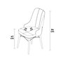 Hanah Home Juego de 6 Sillas Pare - Cappuccino y Marrón